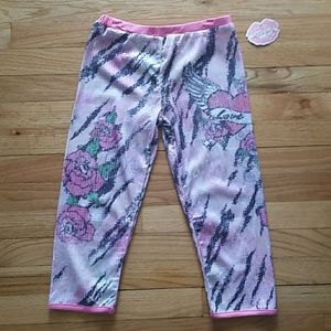 Lipstik Girls NWT Pink Sequin Leggings Pants